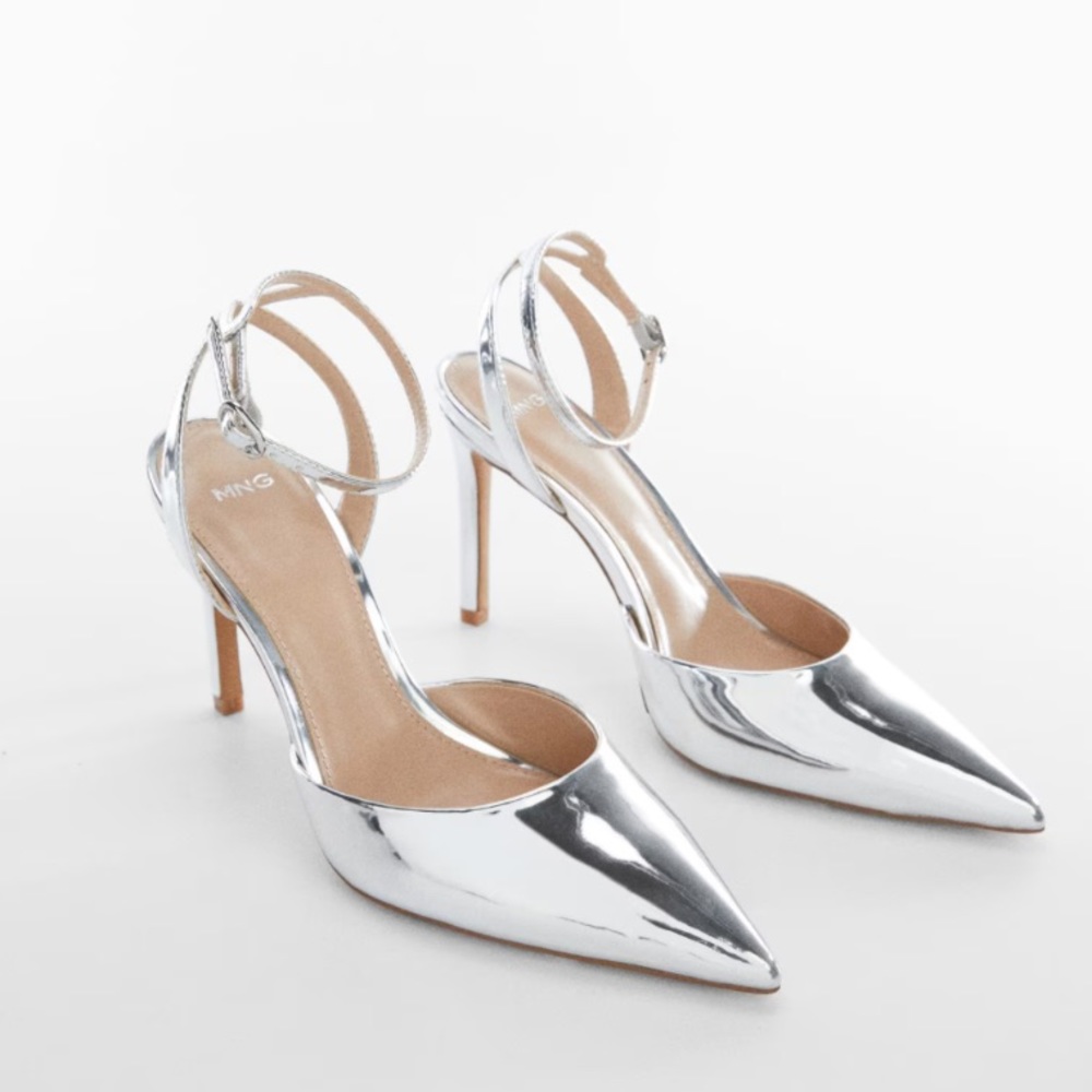 MANGO Metallic heel shoes
